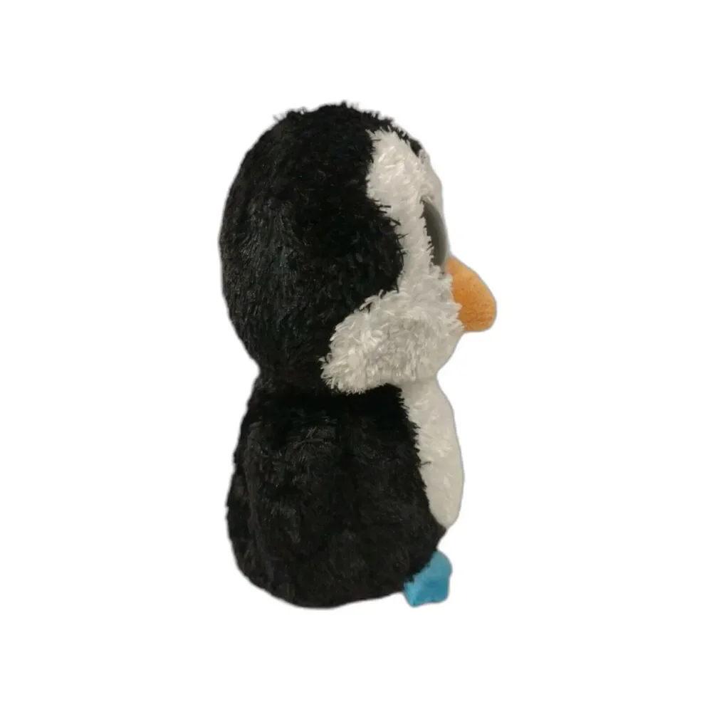 Ty Big Eye Beanie Boos Penguin Waddles Blue Glitter Eyes